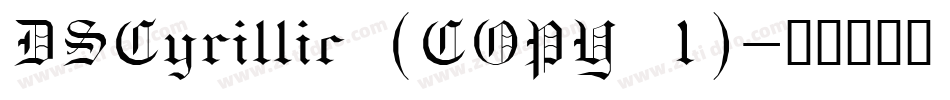 DSCyrillic (COPY 1)字体转换